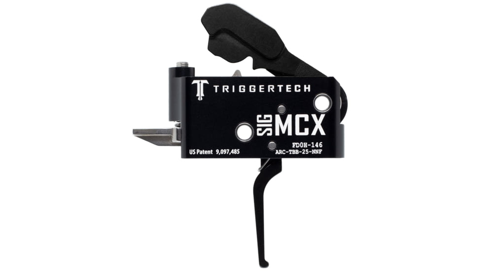 Triggertech Adaptable Trigger, SIG Sauer MCX, 2.5-5 lb Pull, Flat, Anodized, Black, ARC-TBB-25-NNF