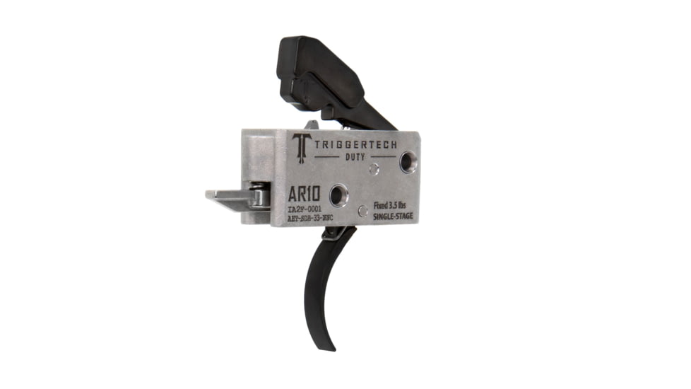 Triggertech AR-10 Single Stage Duty Trigger, Traditional Curved, 3.5lb Pull Weight, Black, AHT-SDB-33-NNC