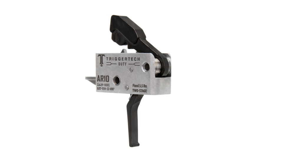 Triggertech AR-10 Two Stage Duty Trigger, Flat Straight, 3.5lb Pull Weight, Black, AHT-TDB-33-NNF