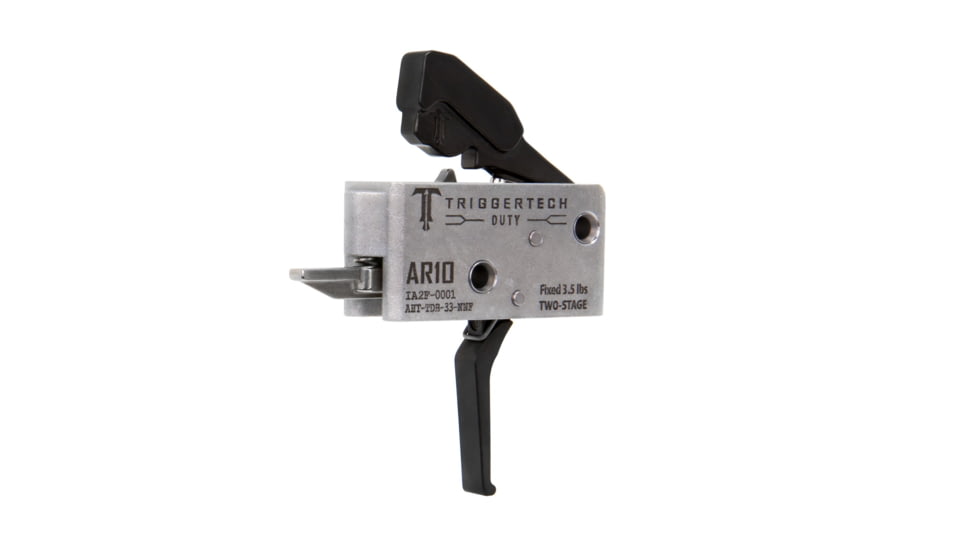 Triggertech AR-10 Two Stage Duty Trigger, Flat Straight, 3.5lb Pull Weight, Black, AHT-TDB-33-NNF