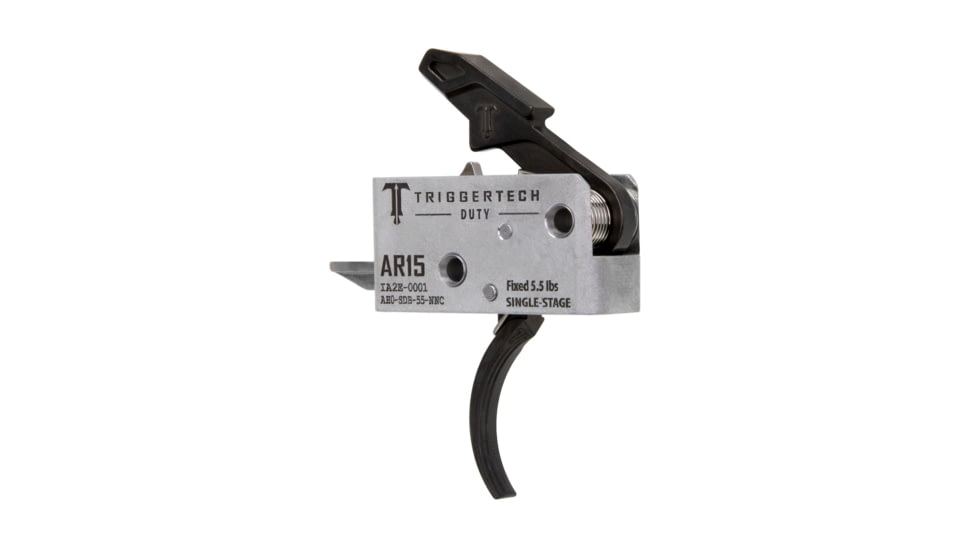 Triggertech AR-15 Single Stage Mil Spec Trigger, Traditional Curved, 5.5lb Pull Weight, Black, AH0-SDB-55-NNC