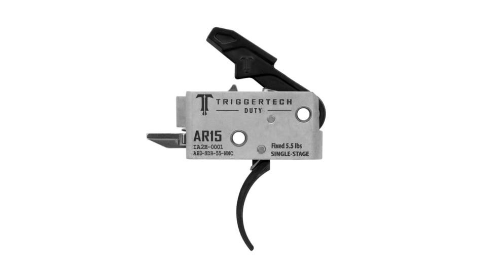 Triggertech AR-15 Single Stage Mil Spec Trigger, Traditional Curved, 5.5lb Pull Weight, Black, AH0-SDB-55-NNC