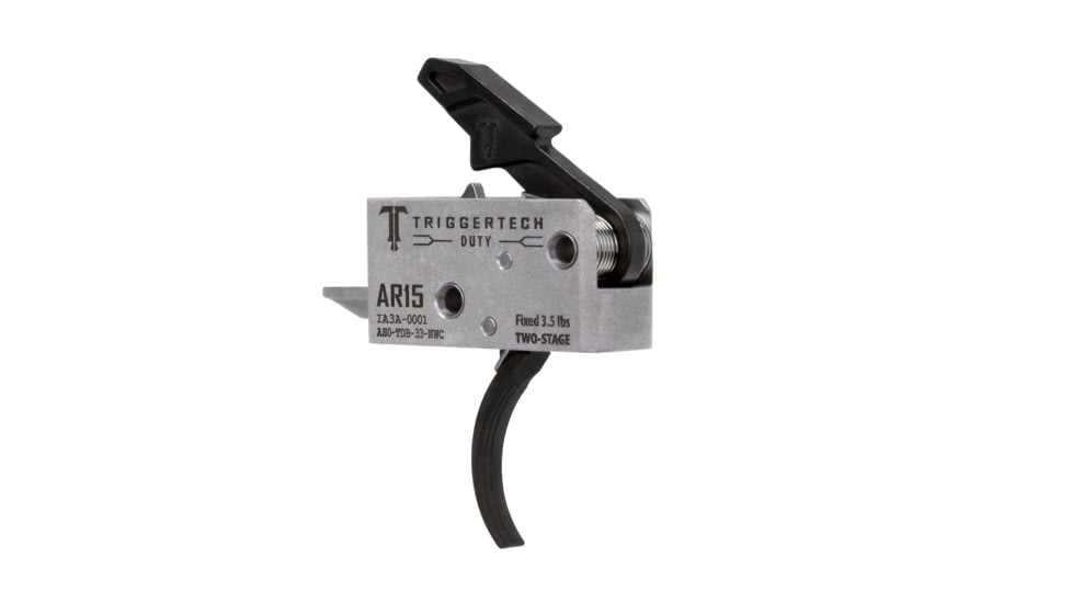 Triggertech AR-15 Two Stage Duty Trigger, Traditional Curved, 3.5lb Pull Weight, Black, AH0-TDB-33-NNC