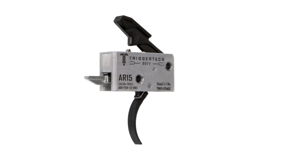 Triggertech AR-15 Two Stage Duty Trigger, Traditional Curved, 3.5lb Pull Weight, Black, AH0-TDB-33-NNC