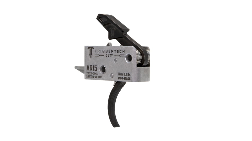 Triggertech AR-15 Two Stage Mil Spec Trigger, Traditional Curved, 5.5lb Pull Weight, Black, AH0-TDB-55-NNC