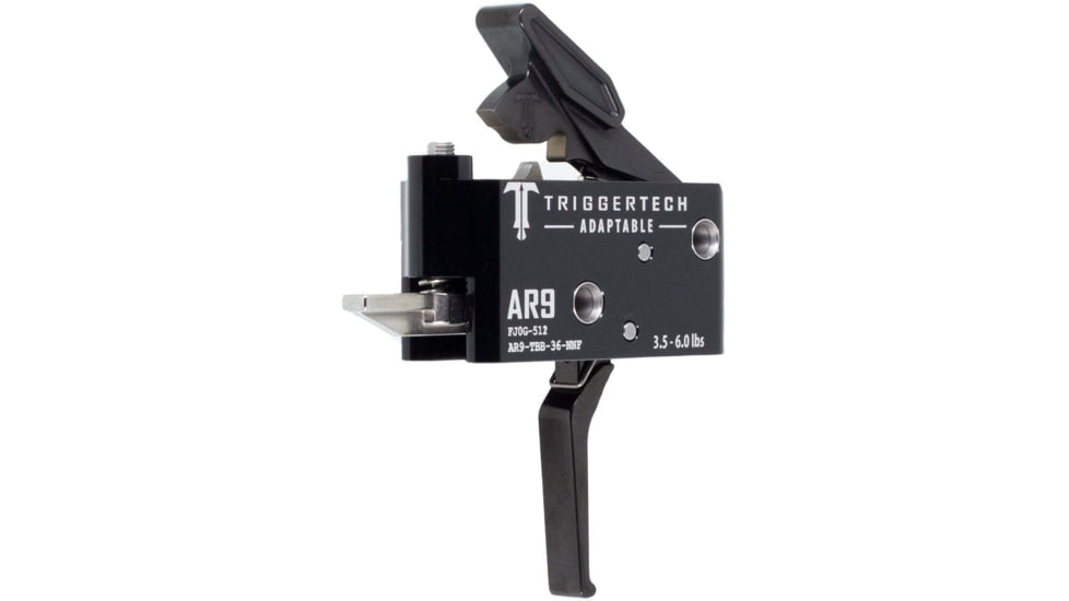 Triggertech AR-9 Adaptable Trigger, Flat, 3.5-6 lbs., Black, AR9-TBB-36-NNF