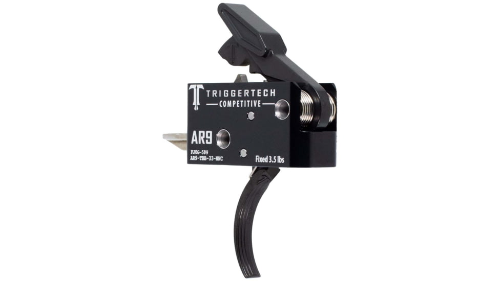 Triggertech AR-9 Competitive Trigger, Curved, 3.5 lbs., Black, AR9-TBB-33-NNC