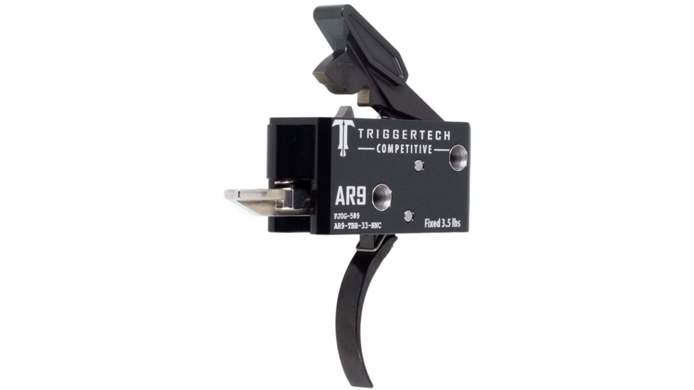 Triggertech AR-9 Competitive Trigger, Curved, 3.5 lbs., Black, AR9-TBB-33-NNC