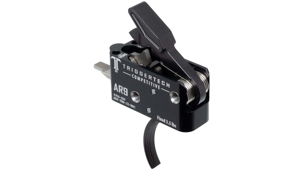 Triggertech AR-9 Competitive Trigger, Curved, 3.5 lbs., Black, AR9-TBB-33-NNC