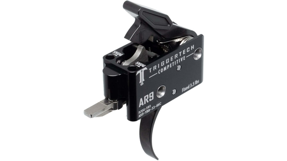 Triggertech AR-9 Competitive Trigger, Curved, 3.5 lbs., Black, AR9-TBB-33-NNC