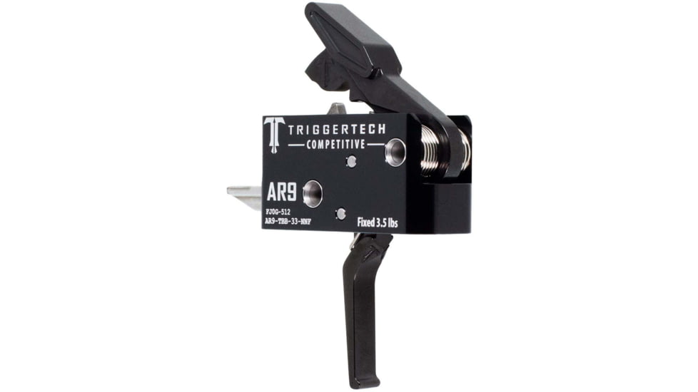 Triggertech AR-9 Competitive Trigger, Flat, 3.5 lbs., Black, AR9-TBB-33-NNF