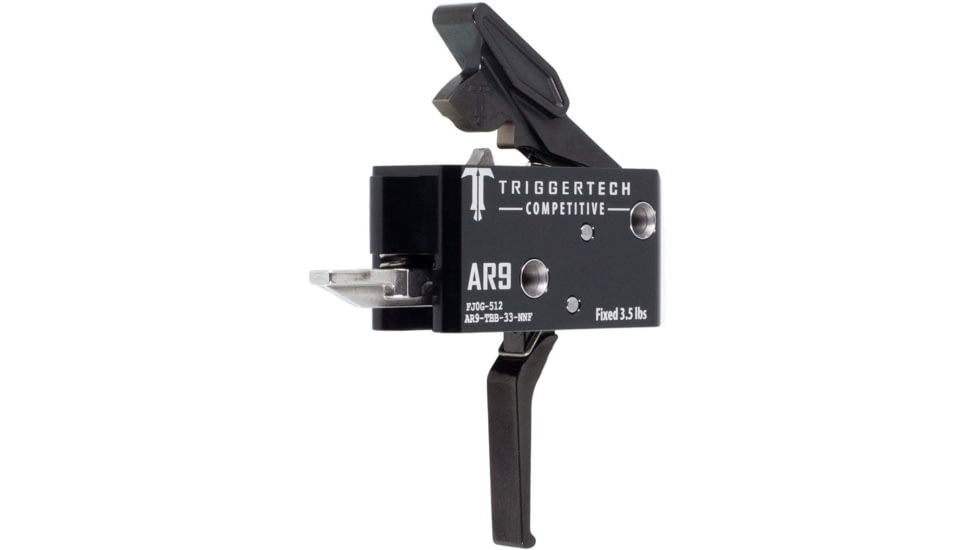 Triggertech AR-9 Competitive Trigger, Flat, 3.5 lbs., Black, AR9-TBB-33-NNF