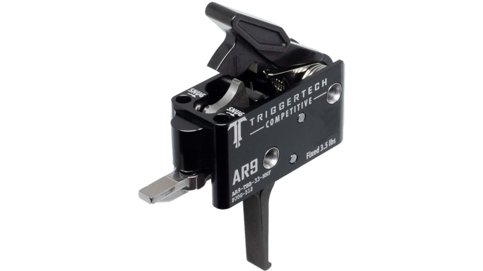 Triggertech AR-9 Competitive Trigger, Flat, 3.5 lbs., Black, AR9-TBB-33-NNF