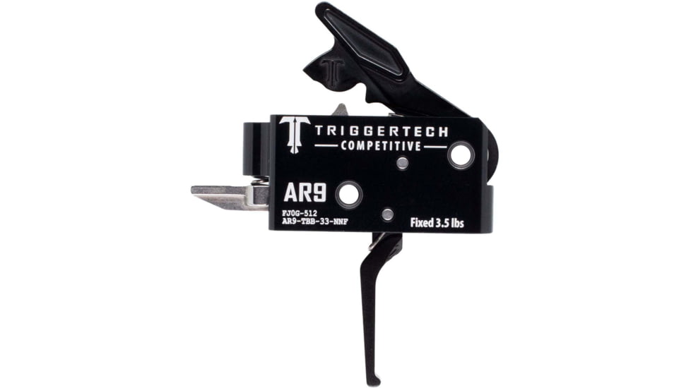 Triggertech AR-9 Competitive Trigger, Flat, 3.5 lbs., Black, AR9-TBB-33-NNF