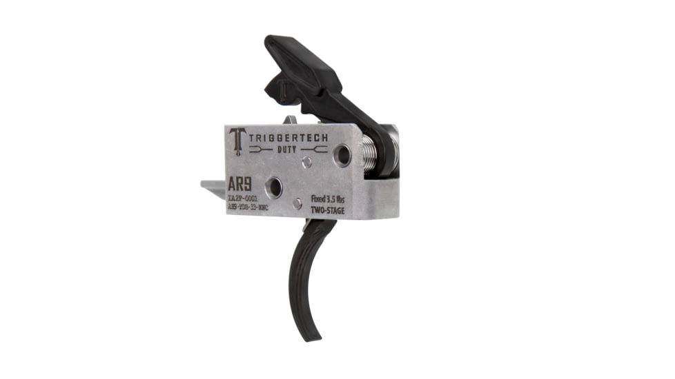Triggertech AR-9 Two Stage Duty Trigger, Traditional Curved, 3.5lb Pull Weight, Black, AH9-TDB-33-NNC