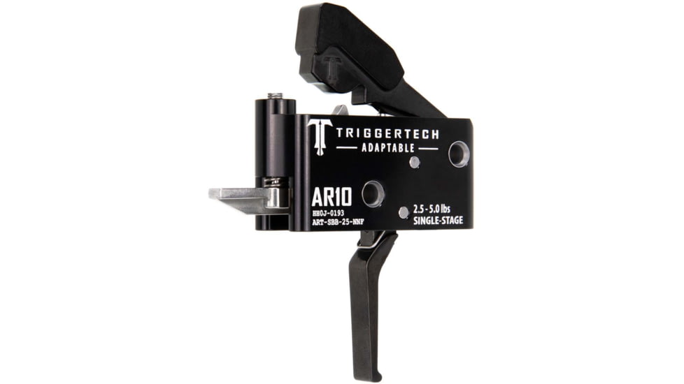 Triggertech AR10 Single-Stage Adaptable Flat Trigger, 2.5-5lb Pull, Black, BLACK, AR10, ART-SBB-25-NNF