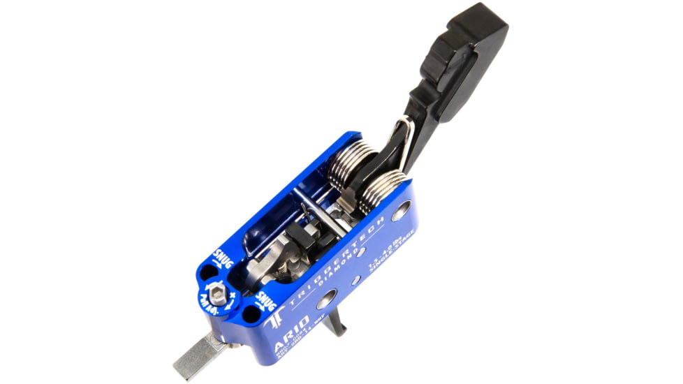 Triggertech AR10 Single-Stage Diamond Flat Trigger, 1.5-4lb Pull, Admiral Blue, Admiral Blue, AR10, ART-SAB-14-NNF