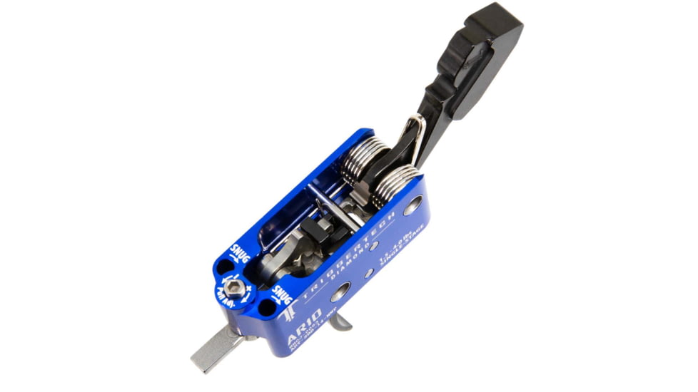 Triggertech AR10 Single-Stage Diamond Pro Curved Trigger, 1.5-4lb Pull, Admiral Blue, Admiral Blue, AR10, ART-SAB-14-NNP