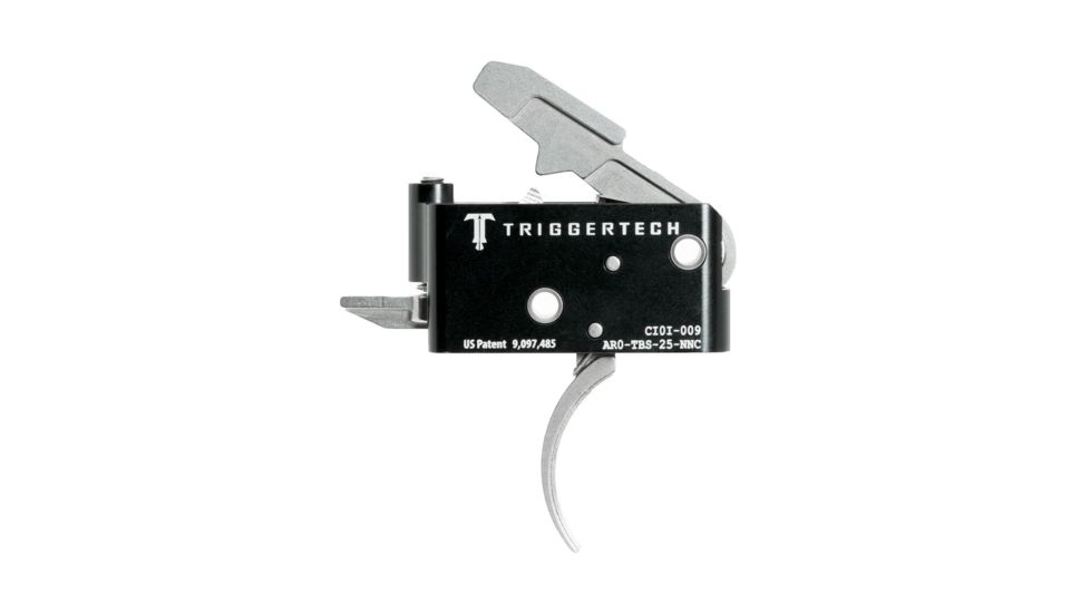Triggertech AR15 Adaptable Curved Trigger, Stainless AR0-TBS-25-NNC