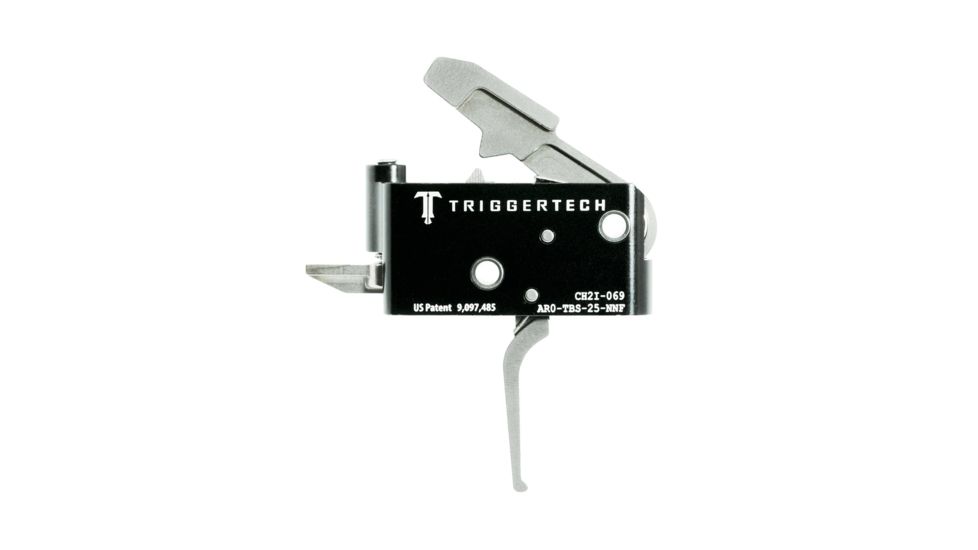 Triggertech AR15 Adaptable Flat Trigger, Stainless AR0-TBS-25-NNF