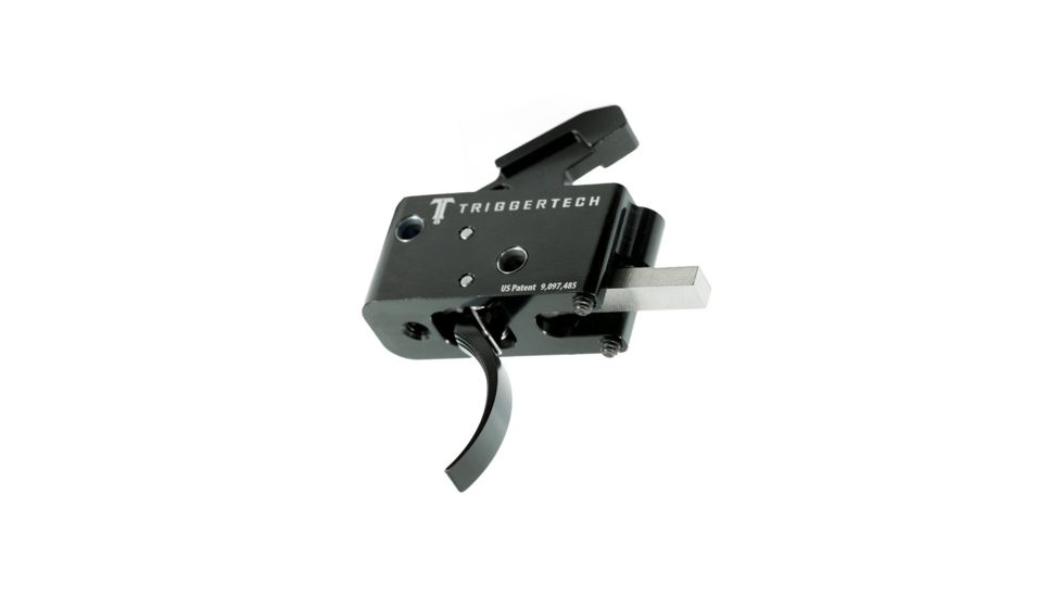 Triggertech AR15 Black Adaptable Curved Trigger, PVD Black AR0-TBB-25-NNC