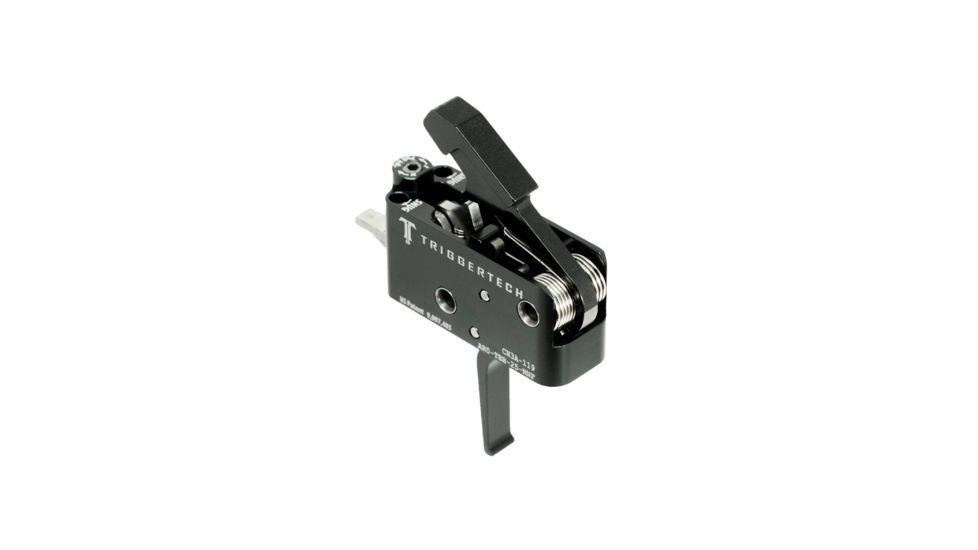 Triggertech AR15 Black Adaptable Flat Trigger, PVD Black AR0-TBB-25-NNF