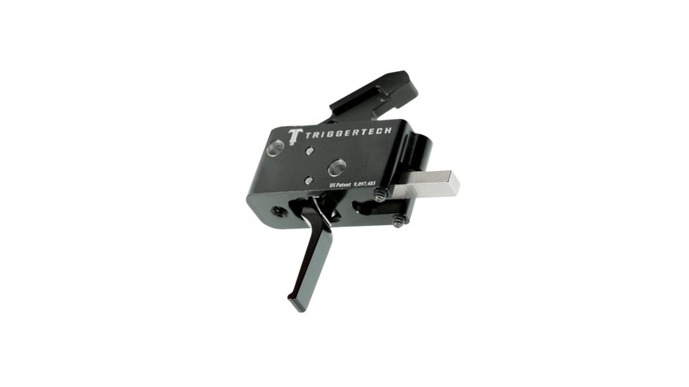 Triggertech AR15 Black Adaptable Flat Trigger, PVD Black AR0-TBB-25-NNF