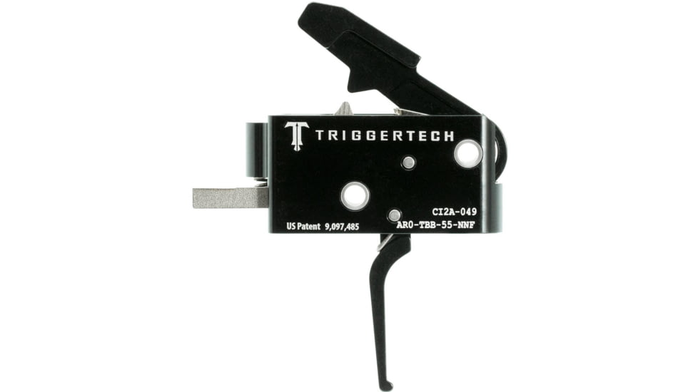 Triggertech AR15 Black Combat Flat Trigger, PVD Black, AR0-TBB-55-NNF