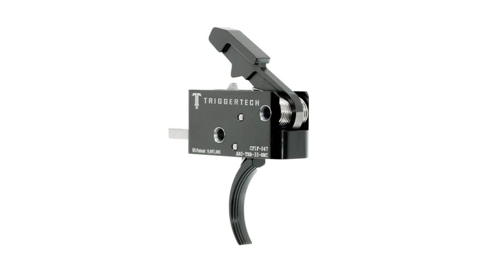 Triggertech AR15 Black Competitive Curved Trigger, PVD Black AR0-TBB-33-NNC