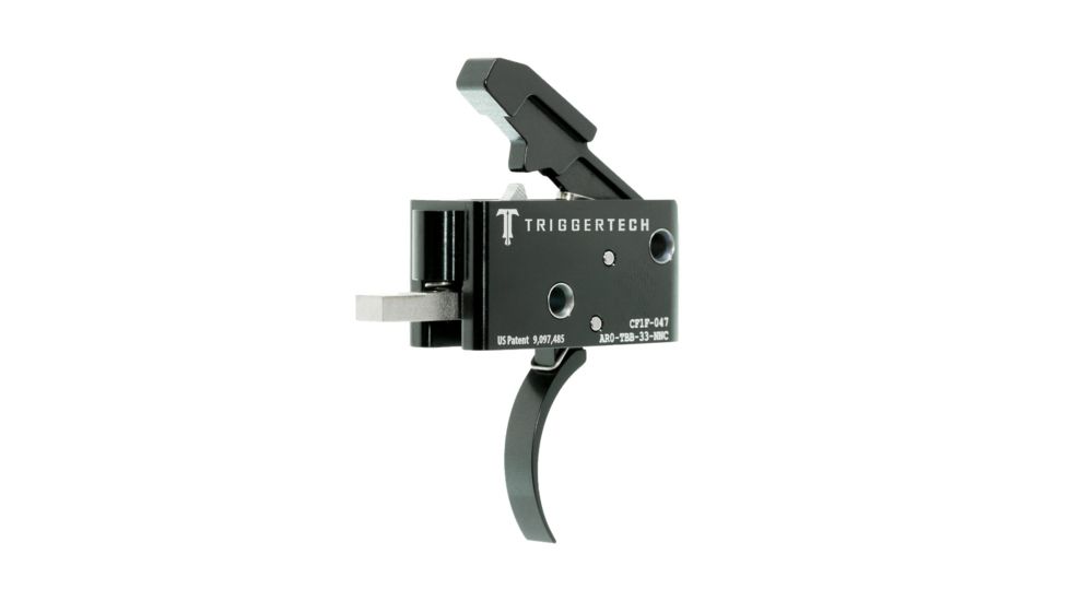 Triggertech AR15 Black Competitive Curved Trigger, PVD Black AR0-TBB-33-NNC