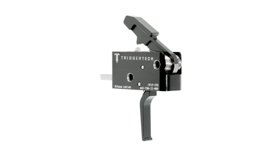 Triggertech AR15 Black Competitive Flat Trigger, PVD Black AR0-TBB-33-NNF