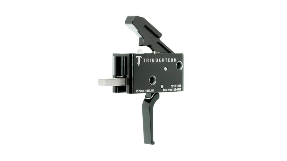 Triggertech AR15 Black Competitive Flat Trigger, PVD Black AR0-TBB-33-NNF