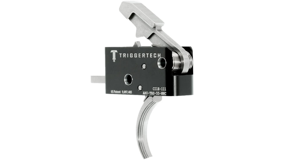 Triggertech AR15 Combat Curved Trigger, Stainless, AR0-TBS-55-NNC