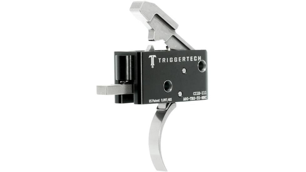 Triggertech AR15 Combat Curved Trigger, Stainless, AR0-TBS-55-NNC