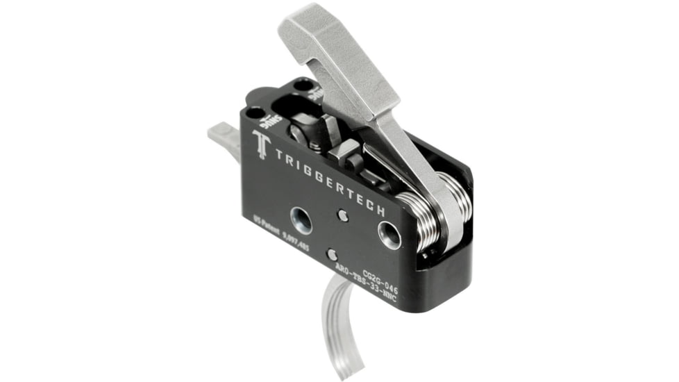 Triggertech AR15 Combat Curved Trigger, Stainless, AR0-TBS-55-NNC