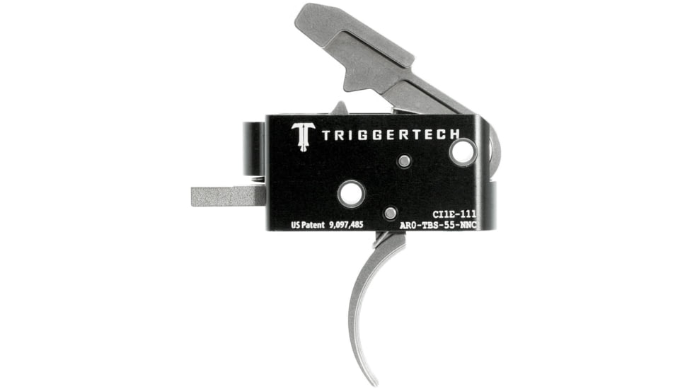 Triggertech AR15 Combat Curved Trigger, Stainless, AR0-TBS-55-NNC