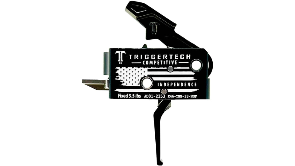 Triggertech AR15 Competitive Independence Day Rifle Trigger, Flat, 3.5 lbs, Black, X46-TBB-33-NNF