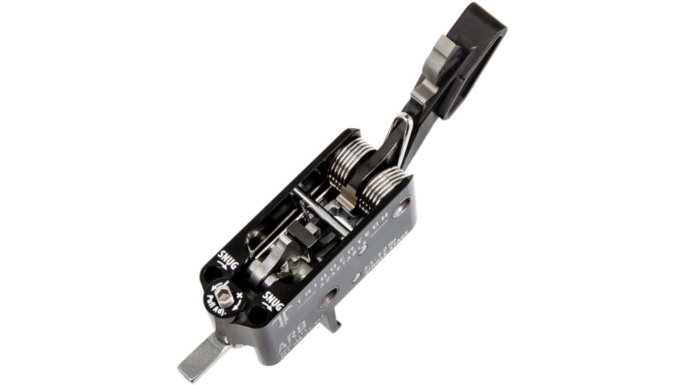 Triggertech AR9 Single-Stage Adaptable Flat Trigger, 2.5-5lb Pull, Black, BLACK, AR9, AR9-SBB-25-NNF