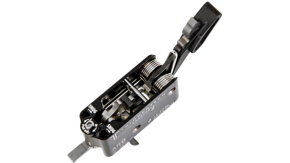 Triggertech AR9 Single-Stage Adaptable Pro Curved Trigger, 2.5-5lb Pull, Black, BLACK, AR9, AR9-SBB-25-NNP