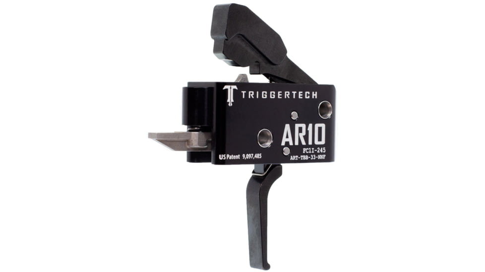 Triggertech Competitive Trigger, AR-10, Flat, Fixed, 3.5lb Pull, Anodized, Black, ART-TBB-33-NNF
