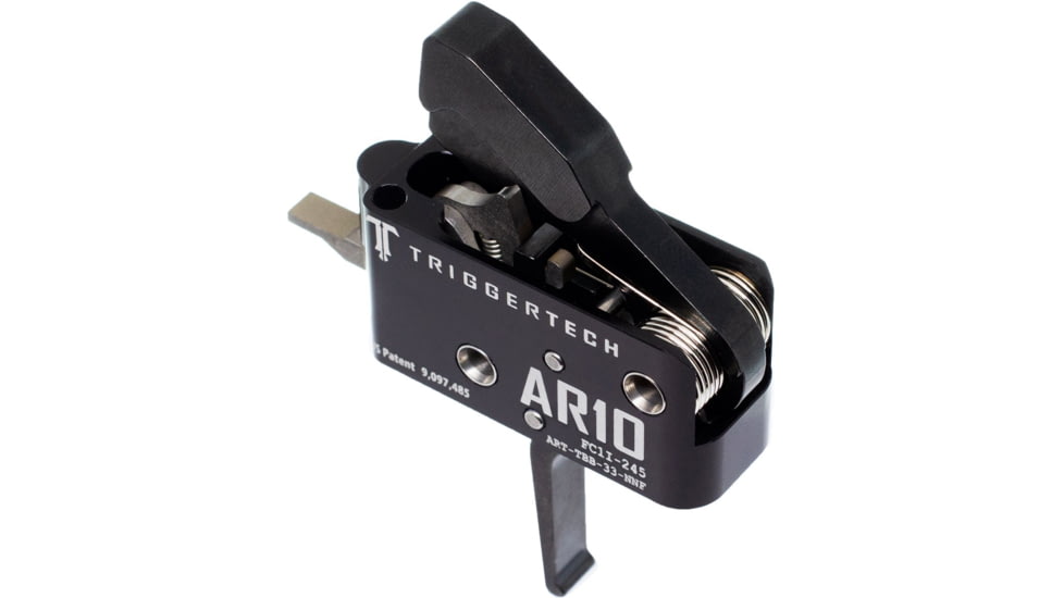 Triggertech Competitive Trigger, AR-10, Flat, Fixed, 3.5lb Pull, Anodized, Black, ART-TBB-33-NNF