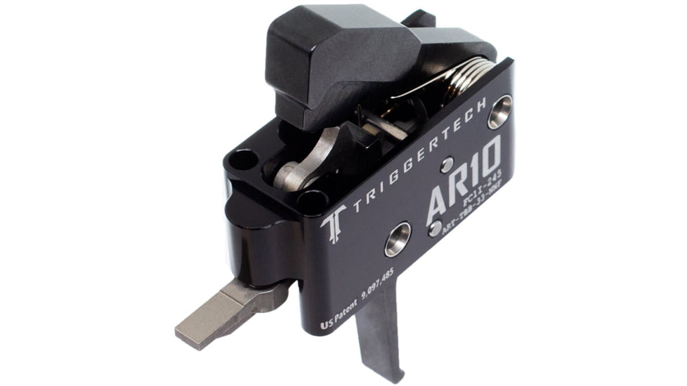 Triggertech Competitive Trigger, AR-10, Flat, Fixed, 3.5lb Pull, Anodized, Black, ART-TBB-33-NNF