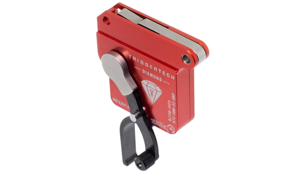 Triggertech Diamond Bottom Safety Trigger, Remington 700, 1.5-4 lb Pull, Ambidextrous, Flat, Anodized, Black, R70-SRB-02-BNF