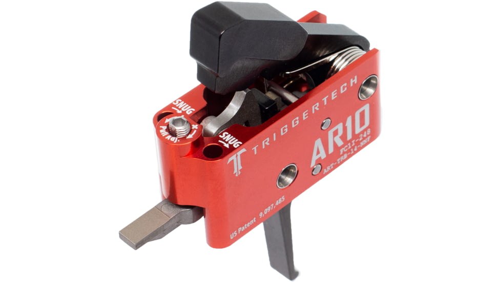 Triggertech Diamond Trigger, AR-10, 1.5-4 lb Pull, Tactical Flat, Anodized, Black, ART-TRB-14-NNF