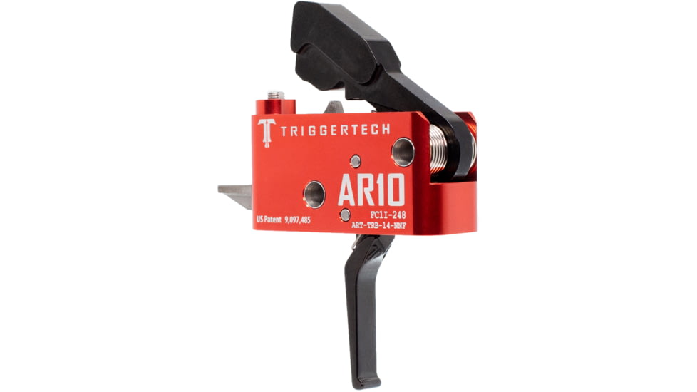 Triggertech Diamond Trigger, AR-10, 1.5-4 lb Pull,  Tactical Flat, Anodized, Black, ART-TRB-14-NNF