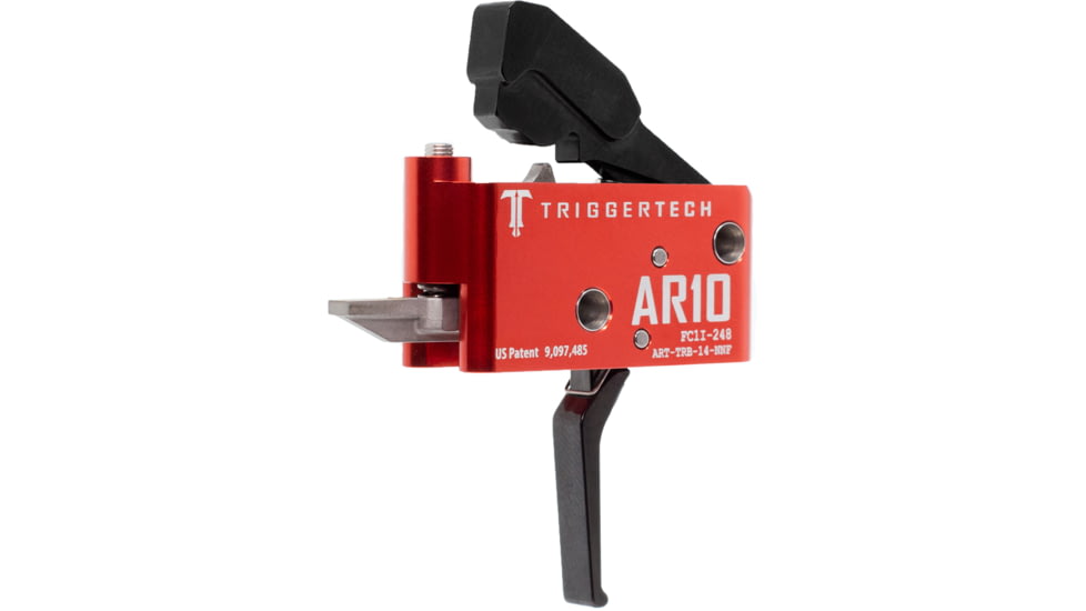 Triggertech Diamond Trigger, AR-10, 1.5-4 lb Pull, Tactical Flat, Anodized, Black, ART-TRB-14-NNF
