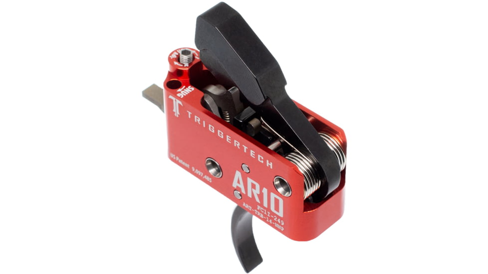 Triggertech Diamond Trigger, AR-10, 1.5-4 lb Pull, Pro Curved, Anodized, Black, ART-TRB-14-NNP