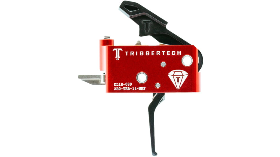 Triggertech Diamond Trigger, AR-15, Flat, 1.5 - 4 lbs, PVD Black, AR0-TRB-14-NNF