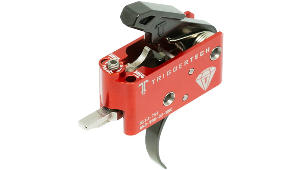 Triggertech Diamond Trigger, AR-15, Pro-Curved, 1.5 - 4 lbs, PVD Black, AR0-TRB-14-NNP