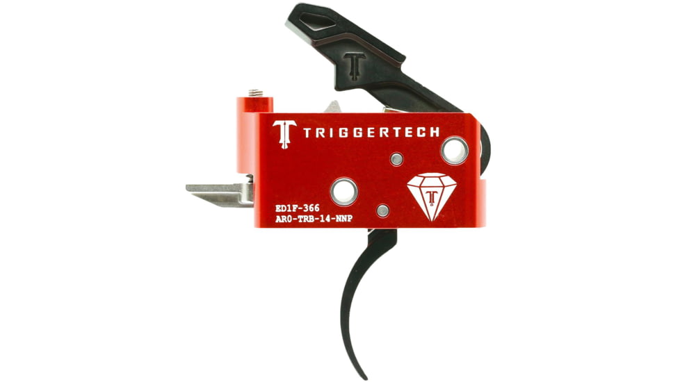 Triggertech Diamond Trigger, AR-15, Pro-Curved, 1.5 - 4 lbs, PVD Black, AR0-TRB-14-NNP
